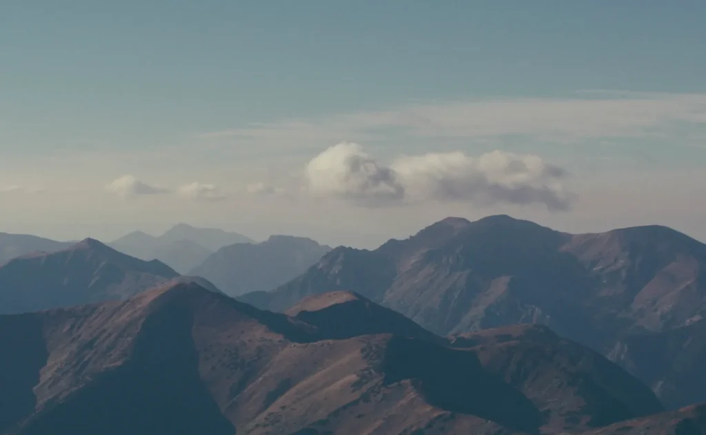 An image of mountains and sky