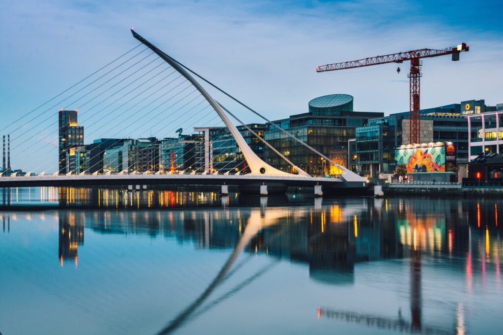 Samual Beckett Bridge in Dublin, Ireland